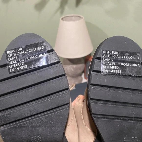 Eileen Fisher Womens 8.5 Alpine Earth Wedge Booties Shearling Lined Nubuck - Picture 10 of 10